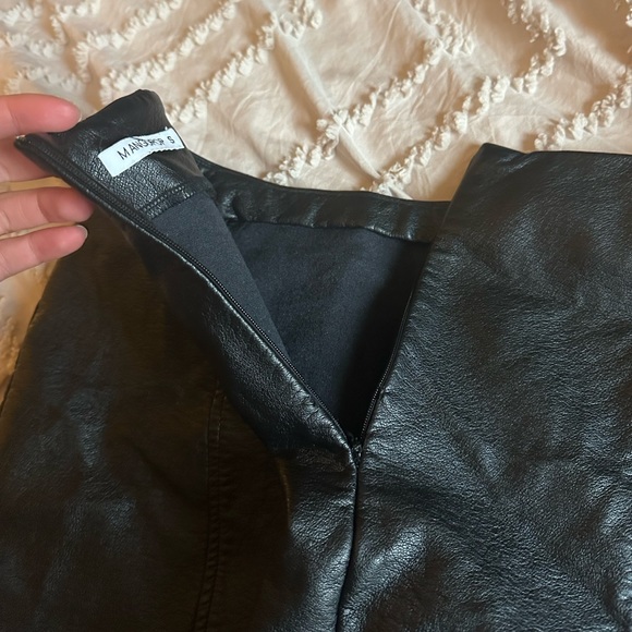 MANGOPOP Faux Black Leather Skirt SIZE S - Picture 6 of 8